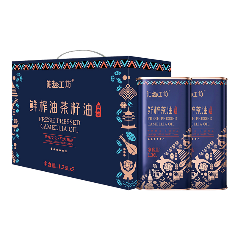 有機鮮榨山茶油 1.36L*2